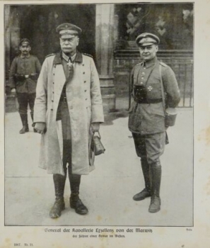 1917 - alter Druck - General der Kavallerie Exzellenz von der Marwitz, der Führer einer Armee un Westen
